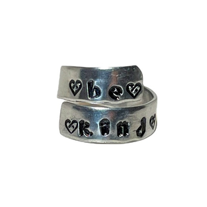 Handmade 7/8 motivational Celtic knot silver hypoallergenic adjustable wrap ring